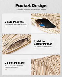 Shorts décontractés pour hommes en tissu toile 100 % polyester avec cordon de serrage, taille mi-haute, pour la maison, l'extérieur et le sport - Product Image 3