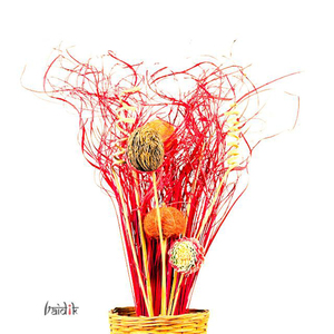 Bouquet de fleurs séchées artisanal et personnalisable, respectueux de l'environnement, pour la fête des mères et les mariages - Décoration intérieure indienne authentique - Product Image 1