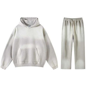 Mens Winter Brown Gradient Hoodie Tracksuit Set Cotton Fleece Pullover Hoodie Jogger <b>Pants</b> Casual Lightweight Breathable - Product Image 3