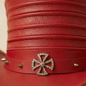 Chapeau haut de forme en cuir sur mesure, accessoire de mode haut de gamme pour femme, chapeau classique en forme de couronne, chapeau en cuir lisse. - Product Image 6