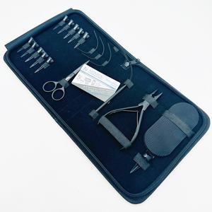 Kit de herramientas de extensión de cabello negro mate con alicates de acero inoxidable, tijeras y herramientas esenciales para peinar el cabello a precio mayorista - Product Image 6