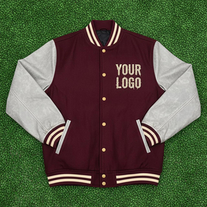 OEM Manufacturer Varsity Letterman <b>Jacket</b> Custom Embroidery <b>Patches</b> and Contrast Sleeves for Global Wholesale Fashion Buyers - Product Image 1