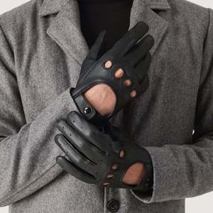FITME SPORTS Gants d'hiver en cuir à doigts entiers pour hommes, respirants, extensibles, antidérapants, design classique, toutes saisons - Product Image 1