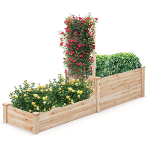 Wooden Raised Garden Bed for Outdoor Vegetables & Flowers Elevated <b>Planter</b> Box with Legs Garden Bed Kit for Balcony Gardening - Product Image 5