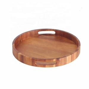 Plateau décoratif en bois Rectangle en pin pour la décoration intérieure et les ustensiles de table bols de finition naturelle assiettes de chargeur planche à fromage en bois - Product Image 3