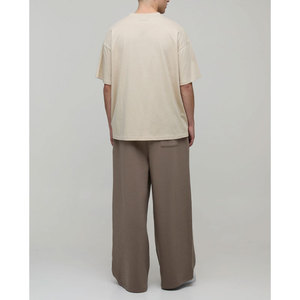 Pantalon large pour homme, tendance, décontracté, couleur unie, taille élastique, ample - Product Image 2