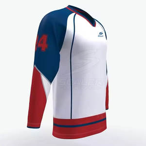 Maillot de hockey sur glace pour équipe professionnelle, en tissu léger et doux, pour l'entraînement en club et les tenues de compétition. - Product Image 2