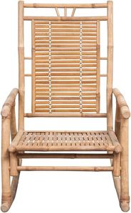 Premium Quality Bamboo <b>Dining</b> Chair Rocking Chair Comfortable Indoor Outdoor <b>Armchair</b> Durable Eco Bamboo Leisure Chair - Product Image 2