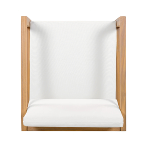 Modern Outdoor <b>Teak</b> Finish Round Dining <b>chair</b> With Cushioned <b>Chairs</b> Garden Patio Furniture - Product Image 6