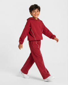 Sweat-shirt à capuche décontracté surdimensionné pour garçon, personnalisé, avec motif cerise contrastant, en polaire premium - Product Image 4