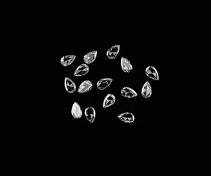 Diamants blancs de laboratoire HPHT CVD, taille poire, coupe rose, 2,17 carats, couleur E, pureté VVS2, 15 pièces, pierres d'accentuation calibrées pour joaillerie fine - Product Image 1