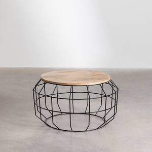 โต๊ะกาแฟทรงกลมวานดาน่า แกรนด์ โซเลซ ทำจากไม้มะม่วง (Ø72 ซม.) โคติ - Product Image 1