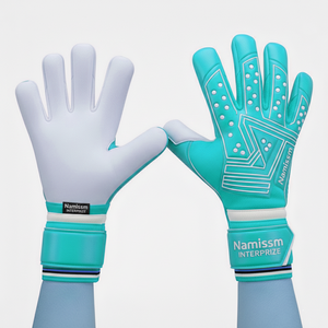 High Quality Leather Football Soccer Goalkeeper Gloves Men's Breathable Lightweight Quick Drying UV Protection Professional - Product Image 5