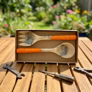 Elegant Resin <b>Salad</b> <b>Tools</b> Server Set Modern Design Eco-Friendly Dishwasher Safe Flatware Cutlery Set High Quality Kitchen - Product Image 3