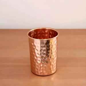 Vaso de Cobre Martillado Artesanal, Utensilio Tradicional Ayurvédico para Bebidas, Vaso de Cobre Puro para Agua, Beneficios para la Salud, Hogar, Cocina, Bar - Product Image 1