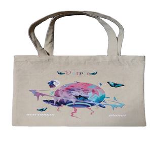 Sacs fourre-tout en toile de coton imprimé de logo personnalisé en gros d'usine avec la conception de modèle de point Bonnes Promotions de stockage de cadeau d'achats! - Product Image 1