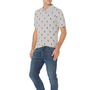 Men's Striped Short Sleeve Knitted Polo Shirt Regular Fit Casual Wear Blue and <b>White</b> Pattern - Product Image 4