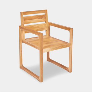 Sillas de Comedor Modernas Hechas de Madera de Teca Sólida de Alta Calidad con Madera Natural para Uso en Exteriores - Product Image 1