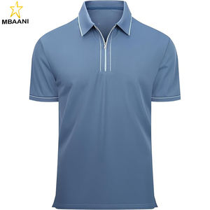 Camisas de Golf con Cierre para Hombre, Manga Corta, Estilo Casual, Polo, Absorbentes de Humedad, Color Sólido, a la Moda - Product Image 1