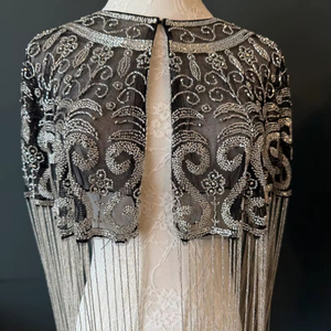 Frange perlée avec cristaux pour la couture, costumes de danse, pompon de perles pour robe de danse latine. - Product Image 1