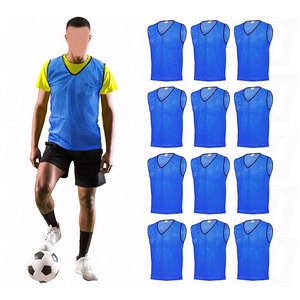 Pinnies Soccer Pennies Team Mesh Practice Jersey Teen Lightweight Breathable Scrimmage <b>Training</b> Vest Sports Football Basketball - Product Image 1