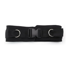 Cinturón de Neopreno Negro Ajustable con Anillas de Acero y Hebilla para Entrenamiento con Pesas, Dominadas, Protección Profesional y Compresión - Product Image 1