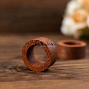 แหวนรองผ้าเช็ดปากไม้ทำมือเรียบง่าย ตกแต่งโต๊ะอาหารอย่างหรูหรา อุปกรณ์ตกแต่งโต๊ะงานแต่งงานระดับพรีเมียมสำหรับโรงแรม ผลิตภัณฑ์จาก Tradebyd - Product Image 2