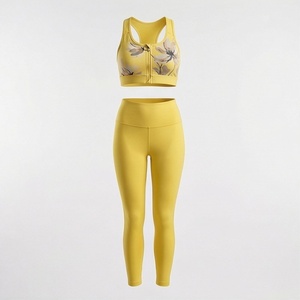 Conjunto de Yoga de Alta Calidad con Logotipo Personalizado, Ropa Deportiva Cómoda para Mujer, Ropa de Gimnasio, Ropa Deportiva Activa, Ropa de Ejercicio - Product Image 1