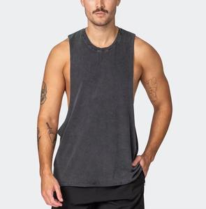 Débardeurs de sport et de musculation de haute qualité pour hommes, débardeurs décontractés en coton côtelé, vente en gros - Product Image 1