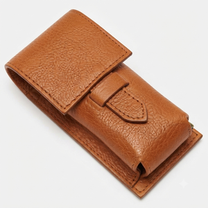 Estuche de Viaje Protector para Brocha de Afeitar de Cuero Genuino de Lujo Personalizado, Bolsa de Almacenamiento Portátil para Brochas de Maquillaje - Product Image 6