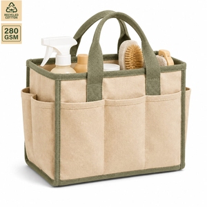 280 GSM Laminated Cotton Canvas <b>Storage</b> <b>Laundry</b> Bag Home <b>Storage</b> 30x20x18 cm Custom Logo Wholesale OEM Private Label Model MY-04 - Product Image 1
