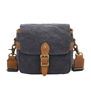 Sac à appareil photo en toile de cuir de qualité supérieure, étanche, antichoc, avec fermeture éclair, sac messager de voyage pour photographie DSLR SLR LCCB-0021 - Product Image 3