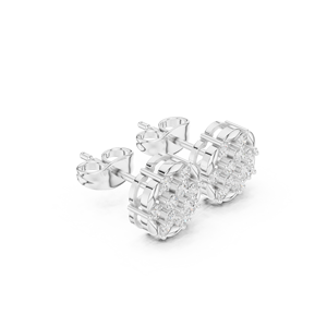 S925 Sterling <b>Silver</b> Stock <b>Earrings</b> Luxury VVS Moissanite Lab Grown Diamond Women Stud <b>Earrings</b> - Product Image 4