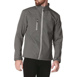 Chaqueta de Forro Polar con Cuello Alto para Hombre, Color Gris, Cortavientos, con Cierre, para Invierno, Ajuste Regular, Informal, de Color Sólido, Abrigo Cálido para Exteriores - Product Image 6
