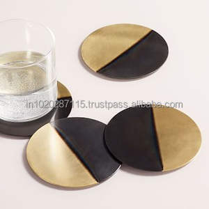 Premium quality stainless steel metal coaster for hot cold beverage mug cup <b>glass</b> protection <b>table</b> decor accessory - Product Image 5