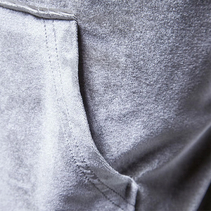 Sudadera con Capucha para Hombre, Diseño Color Block, con Bolsillo, Corte Regular, Estilo Casual, Gris, Azul, Verde, Negro, Diseño de Parches - Product Image 2