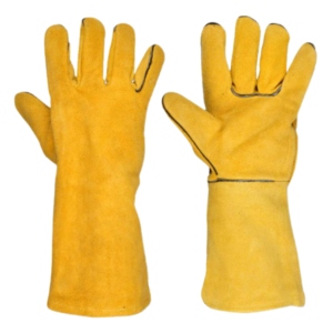 ถุงมือเชื่อมหนังวัวแท้คุณภาพสูง ทนทาน ทนความร้อน ป้องกันเปลวไฟ สะท้อนแสง ระบายอากาศได้ดี - Product Image 1