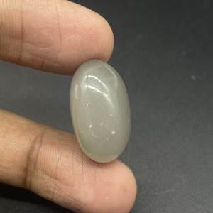 Pierre de lune naturelle grise, taille ovale, cabochon poli, pierre précieuse en vrac pour bague ou pendentif faits à la main - Product Image 4