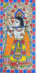Pintura Artesanal de Metal con Técnica 3D Completa, Arte Folclórico Mithila Madhubani - Decoración de Pared Cultural de Jharkand - Product Image 2