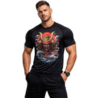 Camiseta de Manga Corta Extra Grande para Hombre, Estilo Urbano, de Alta Calidad, Secado Rápido, Poliéster Transpirable, Ecológica, Informal, para Verano