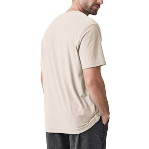 Camiseta Personalizada para Hombre, Cuello Redondo, Manga Corta, Algodón Beige Arena, Casual, Transpirable, Suave, Ligera, para Uso Diario de Verano - Product Image 5