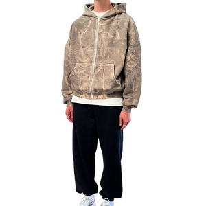 ชุดสเวตเตอร์มีฮู้ดและกางเกงขาบานสำหรับผู้ชายชุดวอร์มสำหรับฤดูหนาวพิมพ์ลายพัฟและโลโก้ - Product Image 1