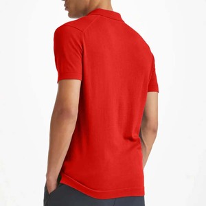 <b>Red</b> Color Men's Clothing <b>Polo</b> <b>Shirts</b> Short Sleeve Cotton Polyester Material Plain Dyed Summer Casual Wear Men's <b>Polo</b> <b>Shirts</b> - Product Image 3