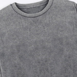 T-shirts graphiques surdimensionnés vintage Street Wear en coton épais, impression personnalisée, 100 % coton, effet délavé à l'acide - Product Image 3