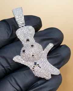 Colgante Iced Out Doughboy de Plata de Ley 925 con Diamantes de Moissanita VVS, Colgante Hip Hop Personalizado para Regalos de Cumpleaños - Product Image 4