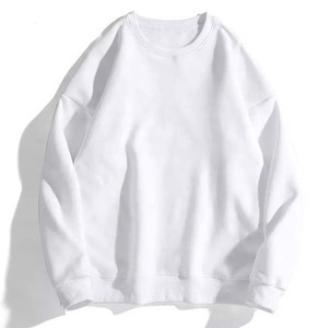เสื้อสเวตเชิ้ตผู้ชาย แขนยาว ผ้าฝ้ายออร์แกนิค ฟลีซ ทรงโอเวอร์ไซส์ แบบเรียบ มีฮู้ด คอกลม แบบพื้นฐาน - Product Image 4