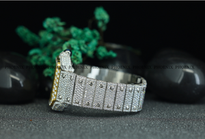 Luxury Iced Out <b>Square</b> <b>Men</b>’s Quartz <b>Watch</b> | Stainless Steel Hip Hop Diamond Bust Down Wristwatch Wholesale - Product Image 3