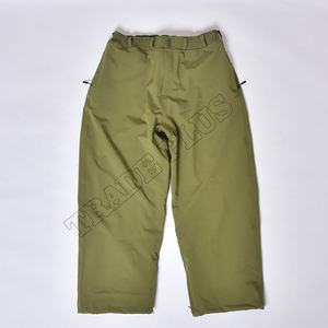 Pantalones de esquí impermeables con ribete de estrella reflectante verde oliva con forro polar cálido y múltiples bolsillos de carga - Product Image 1