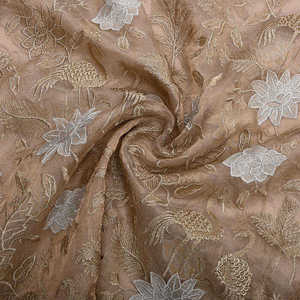 Tela de Chifón Bordada Malty Dobby, 100% Poliéster, Transpirable, Ecológica, de Peso Medio, para Bodas, Color Personalizado - Product Image 4