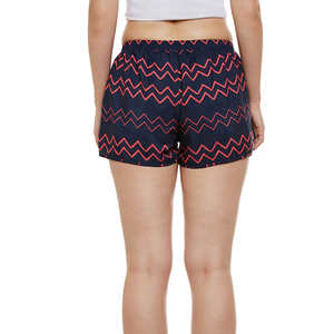 Shorts décontractés d'été pour femmes à imprimé zigzag et taille élastique - Product Image 2
